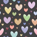 Valentine heart pattern vector. Little cute