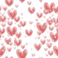 Valentine heart pattern vector. Little cute