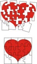 Valentine heart puzzle Royalty Free Stock Photo