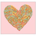 Valentine Heart Retro Colors