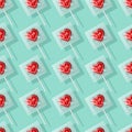 Valentine heart shaped lollipops seamless pattern. Royalty Free Stock Photo