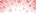 Valentine Hearts Fireworks Explosion
