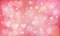 Valentine Hearts Pink Background Royalty Free Stock Photo