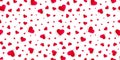 Valentine hearts seamless background or 3d pattern