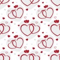 Seamless pattern Valentine hearts background Royalty Free Stock Photo