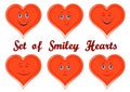 Valentine Holiday Hearts with Faces Royalty Free Stock Photo