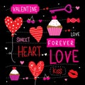 Valentine I Love You Sweetheart Cute Cartoon Vector