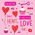 Valentine I Love You Sweetheart Cute Cartoon Vector