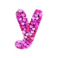 Valentine letter Y - Small 3d heart font - Suitable for Valentine`s day, romantism or passion related subjects