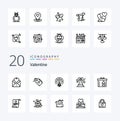 20 Valentine Line icon Pack like love valentines love valentine discount