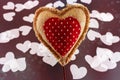 Valentine linen Sackcloth heart