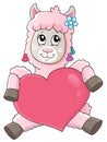 Valentine llama theme image 1