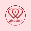 Valentine logo design vector templates