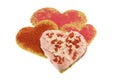 Valentine love heart cookies Royalty Free Stock Photo