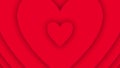 Valentine love heart endlessly increasing waves background