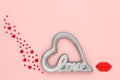 Valentine Love Heart Luscious Lips Abstract Royalty Free Stock Photo