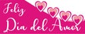 Valentine love spanish hearts template