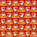 Mice lovers seamless pattern