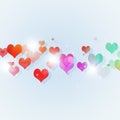 Valentine Multicolor hearts