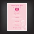 Valentine party invitation restaurant. Food flyer.