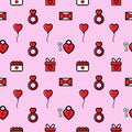 Seamless pattern with valentines icon for valentines day Royalty Free Stock Photo