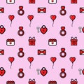 Seamless pattern with valentines icon for valentines day