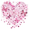 Valentine pink big heart Royalty Free Stock Photo