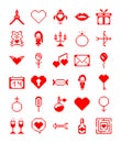 Valentine pixel icons