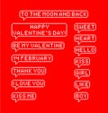 Valentine pixel words
