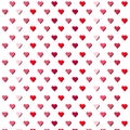 Valentine red hearts on white background. Royalty Free Stock Photo