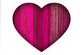 Valentine red pink heart wood texture isolated