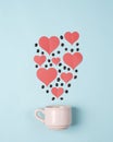 Valentine\'s background concept with coffee lovers.