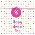 Valentine`s card with copy space. Template. Graphic design eleme