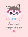 I can`t take my eyes off of you card