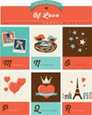 Valentine's day ABC, alphabet poster