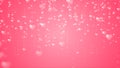 Valentine\'s day abstract background flying pink hearts with lettering and particles valentines concept 3d rendering