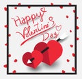 Valentine`s day, Abstract background with hearts and letters