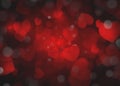 Valentine`s day abstract background with many red hearts Royalty Free Stock Photo