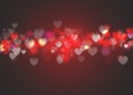 Valentine`s day abstract background with many red hearts Royalty Free Stock Photo