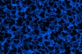 Valentine`s Day Abstract 3D Background With Dark Glowing Blue Hearts