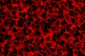 Valentine`s Day Abstract 3D Background With Dark Glowing Red Hearts