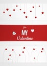 Valentine's day abstract multiple card or background with cut paper heart and text.