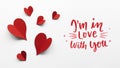 valentine s day arrangement with text. High quality beautiful photo concept Royalty Free Stock Photo