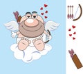 Valentine`s Day. arrow. heart. red love angel wings love heart big. gift. letter. Cupid. Cupid . angel