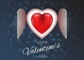 Valentine`s day background on abstract background