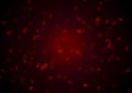 Valentine`s Day background with abstract red heart bokeh, illuminated light effect Royalty Free Stock Photo