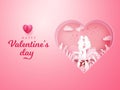 Valentine`s Day background. couple sitting at one bicycle and looking each other Royalty Free Stock Photo