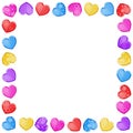 Valentine`s day background with funny hearts