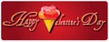 Valentine's day background with heart ice cream Royalty Free Stock Photo