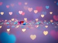 Valentine\'s day background with hearts Royalty Free Stock Photo